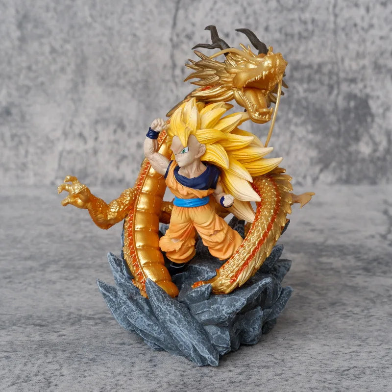 Q Version Dragon Ball Z Figure Goku Action Figures Dragon Fist Explosion 14CM PVC GK Statue Collectible Model Toys
