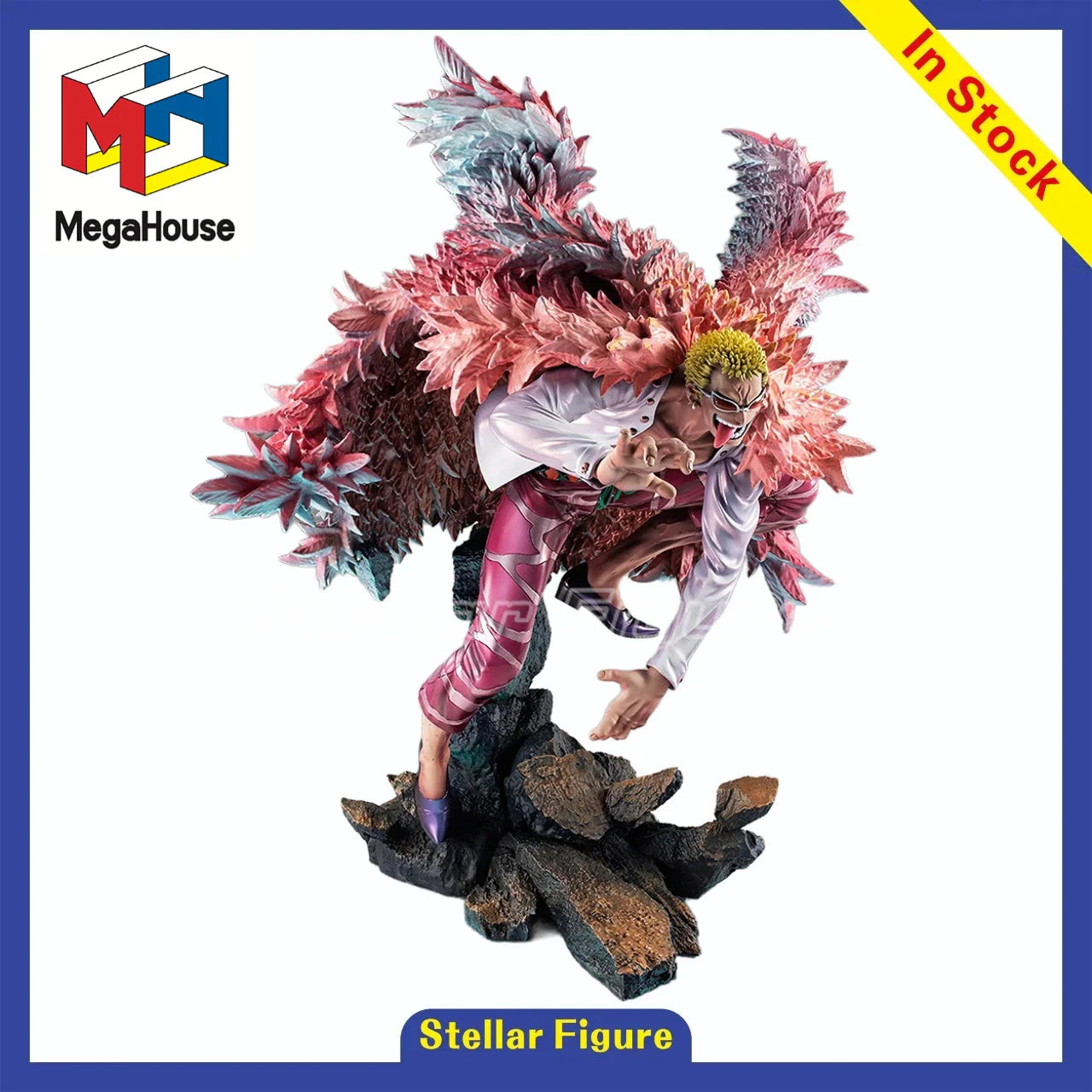【SF】Auf Lager MegaHouse Portrait of Pirates SA MAXIMUM ONE PIECE Donquixote Doflamingo Figuren Modell Sammlerstück Geschenk