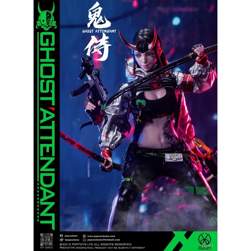 POPCOSTUMEGS-001 Cyber Functional First Bullet Ghost Attendant - Xuan Blade 1/6 Mobile Model Toy, Mobile Eye 12 inch Giftcollect