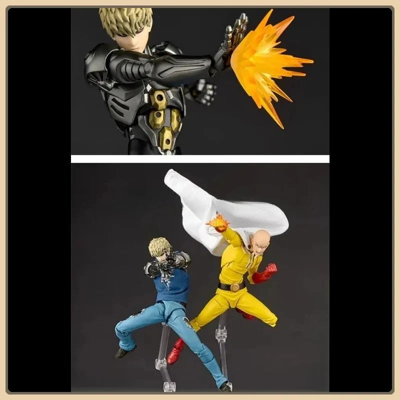 Original Kaiyodo Revoltech Amazing Yamaguchi One Punch Man Genos Anime Action Collection Figures Model Toys Saitama