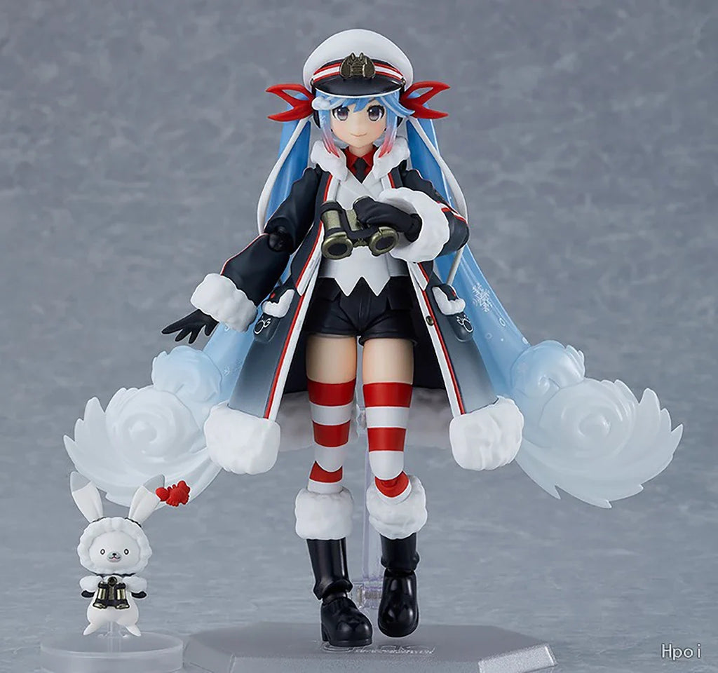 Original Genuine Max Factory Action/Dolls Figma (#EX-066) Vocaloid Hatsune Miku Rabbit Yukine Snow Grand Voyage Ver. H=130mm