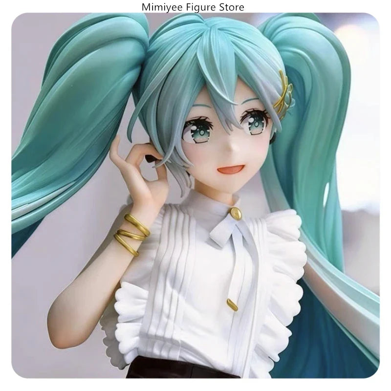 Hatsune Miku Casual Wear 27cm Standing Pose Anime Figure Model Statue Desktop Decoration Gift Collection