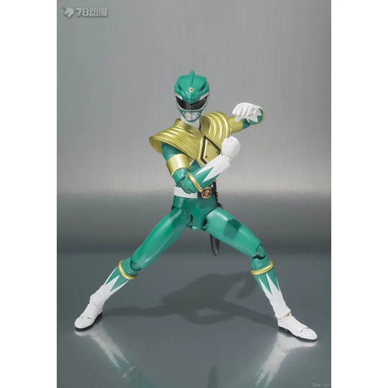 BANDAI Genuine S. H. Figuarts Series Movable Toys Super Sentai Series Dinosaur Sentai Dragon Emperor Lianzhe Green Warrior Model