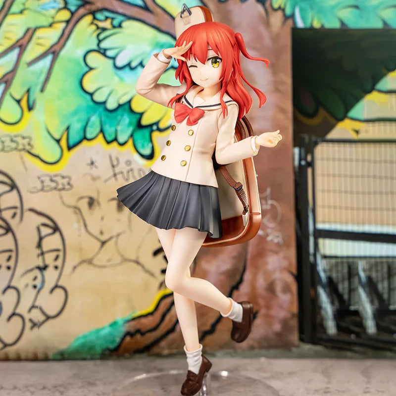 Bocchi the Rock Kita Ikuyo Anime Figure Cute Girl with Wink Pose Collectible Desktop Statue Gift for Fans and Decor