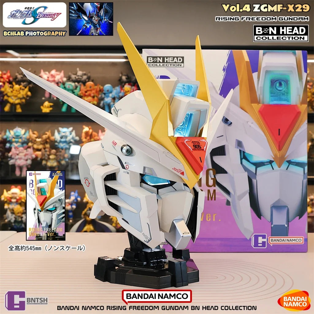 Bandai Original Bn Head Collection Vol.2 Strike Freedom Gundam Anime Action Figure Assembly Model Toys Birthday Gift for Boys