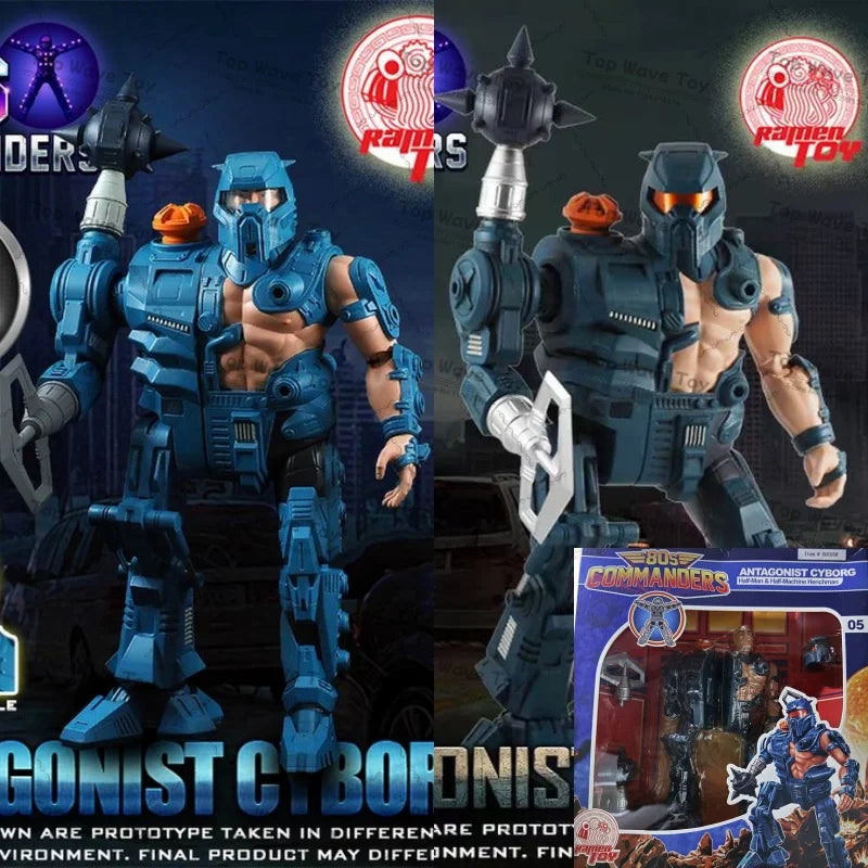 New Stock Ramen Toy 80C05C 1/12 Scale 80s Commander Antagonist Cyborg Male Warrior Full Set 6Inch Action Figure Doll Body Toy