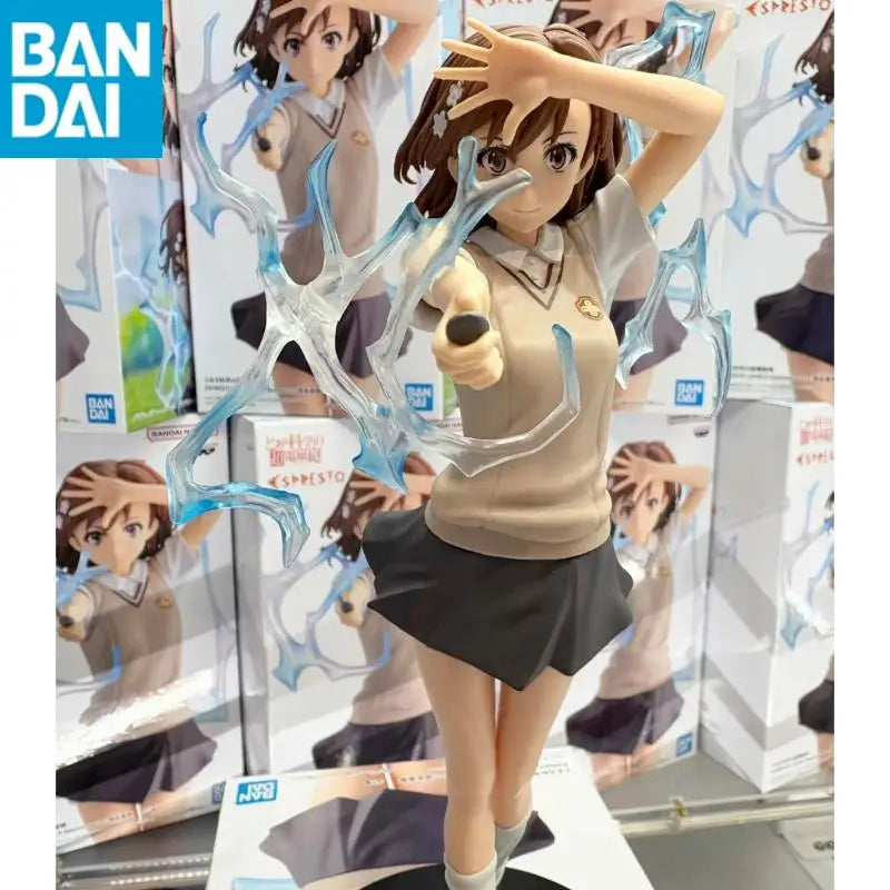 In Stock Bandai Namco Banpresto Genuine Espresto Level5 Electromaster Misaka Mikoto Pvc Desktop ornament Anime Model Toy Gift