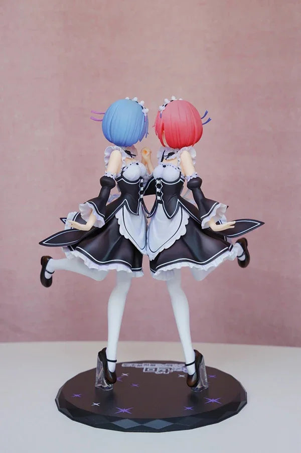 25cm Re:ZERO Starting Life in Another World Anime Figure Rem & Ram Twins Action Figure Rem/Ram Figure Collection Model Doll Toys