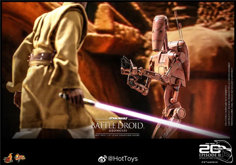 Original HOTTOYS HT MMS649 1/6 Scale Collectible Star Wars BATTLE DROID GEONOSIS 12'' Male Solider Action Figure Full Set Toys