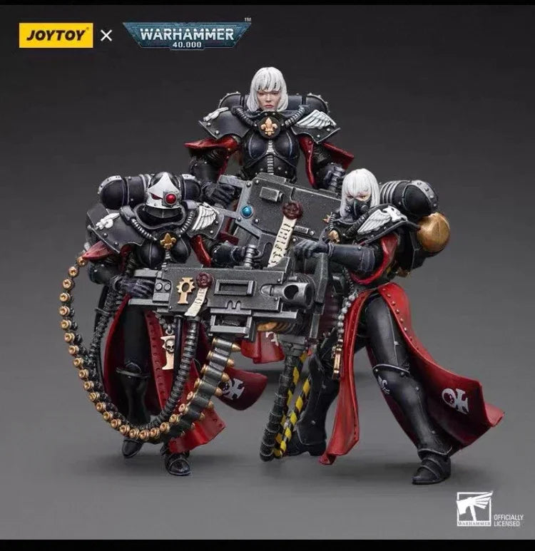 JOYTOY Warhammer 40k 1/18 Action Figures Anime 10.7cm Adepta Sororitas Retributor with Heavy Flamer Collection Model Toys