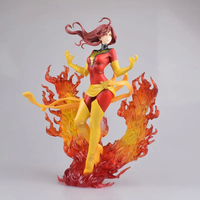 23cm X Men Dark Phoenix Jean Grey 1/7 Beautiful Girl Figure Model Statue Boys Collection Desktop Decoration Ornament Toys Gifts
