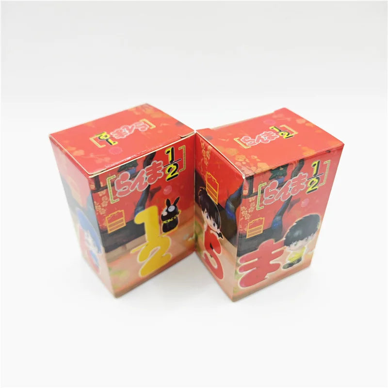 Aixlan 4PCS Ranma 1/2 Figure Ranma Tendou Akane Q Version Cute PVC Action Figure Amine Christmas Gift Collectible Figurine