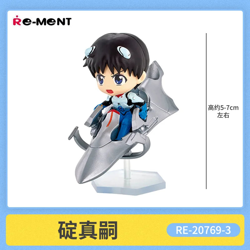Re-Ment Anime Eva Ayanami Rei Asuka Q-Version Kawaii Pvc Action Figure Model Statue Desk Decor Collectible Toy Gift