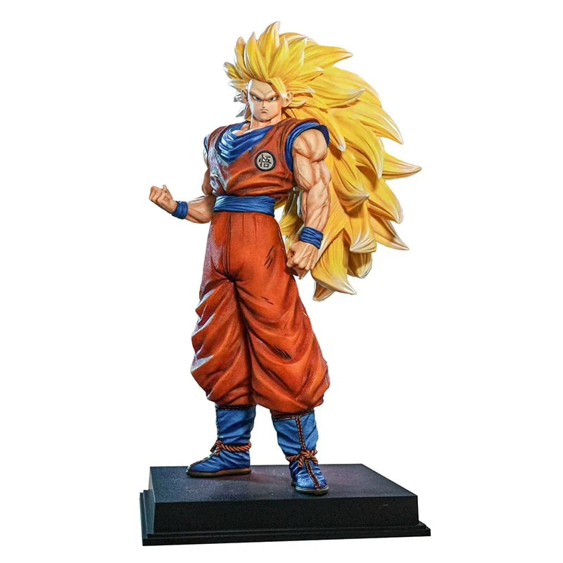 New Cartoon Animation Peripheral Desktop Chassis Ornaments 2% Super Monkey King Super Saiya Man Hand Operated Anime Model