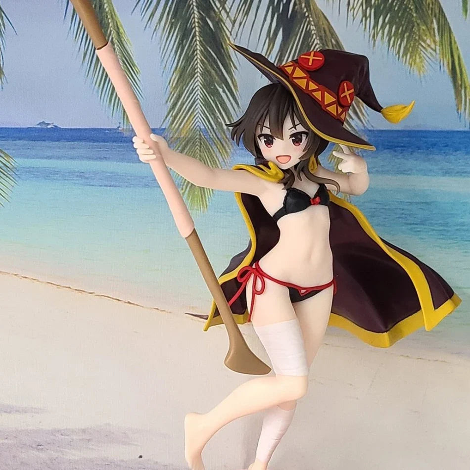 Anime Figure KonoSuba: God's Blessing on This Wonderful World! Megumin the Great Mage Swimsuit Beautiful Girl Figure Model Toys