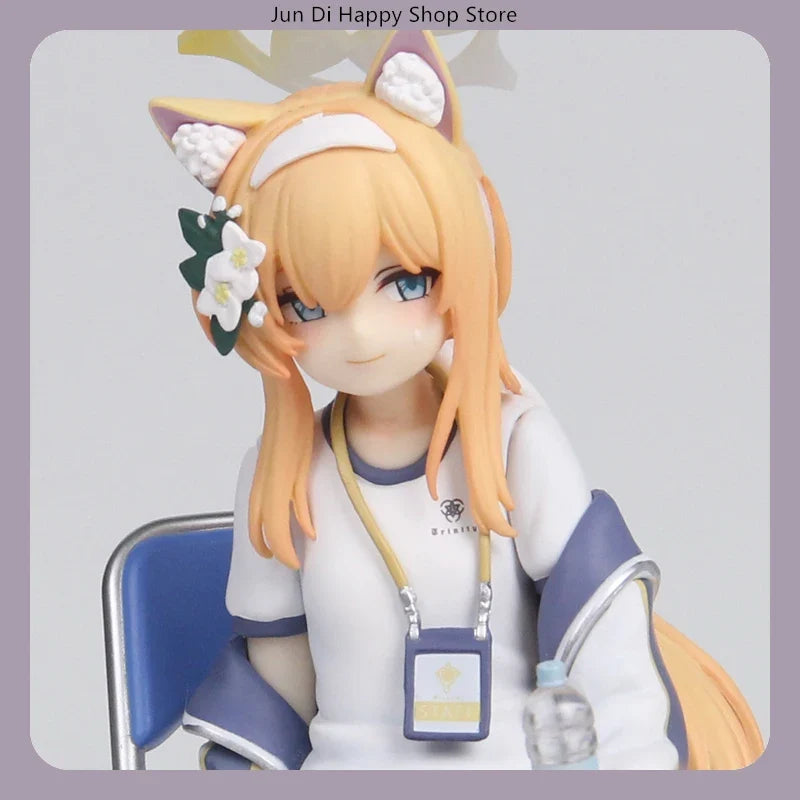 Blue Archive Iochi Mari Gymnastics Uniform 18cm Sitting Pose Anime Figure Statue Desktop Decoration Gift