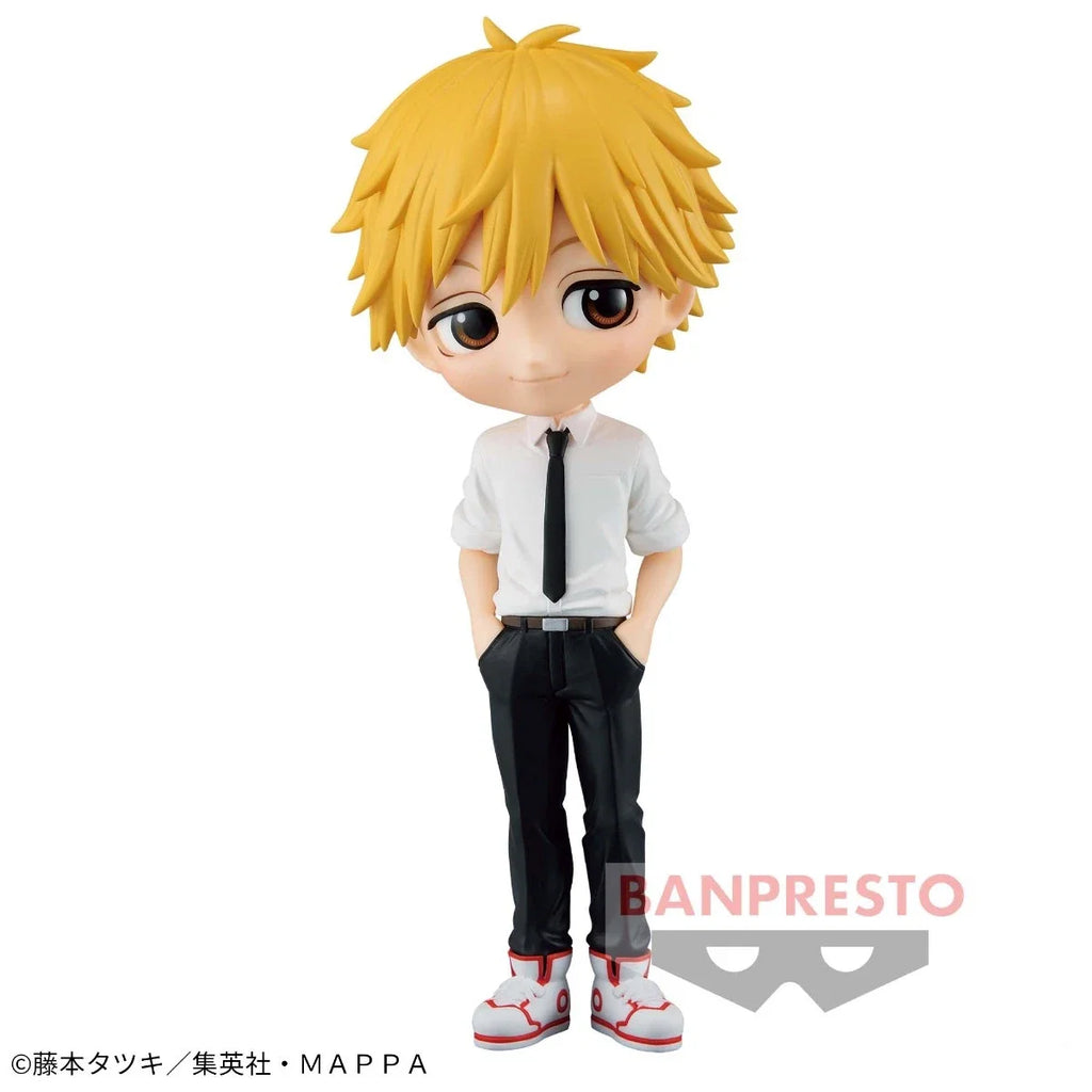 BANDAI Original BANPRESTO Q Posket Chainsaw Man POWER MAKIMA Denji Hayakawa Aki Anime PVC Action Figure Model Desktop Decoration