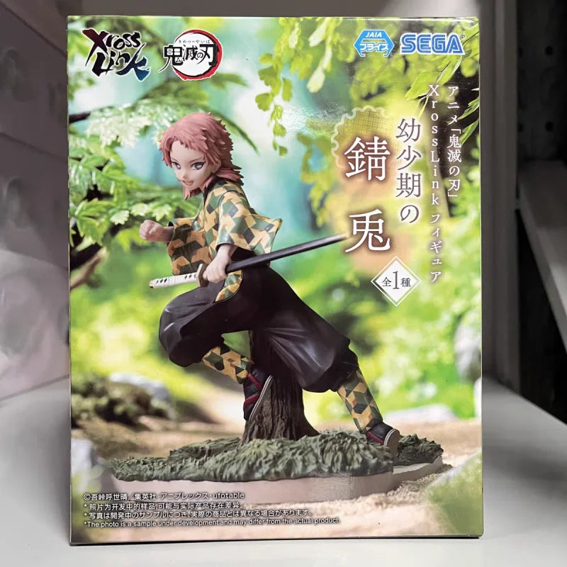 Original Sega Anime Figure Demon Slayer Xross Link Juvenile Period Tomioka Giyuu Sabito Model Collector Desktop Ornament Toy