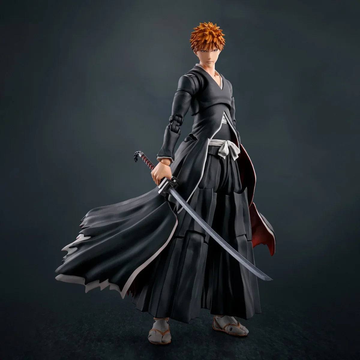 In Stock BANDAI Bleach SHT Kurosaki Ichigo Getsuga Tensho Joints Movable Original Model Kit Action Figure Toy Gift Collecting