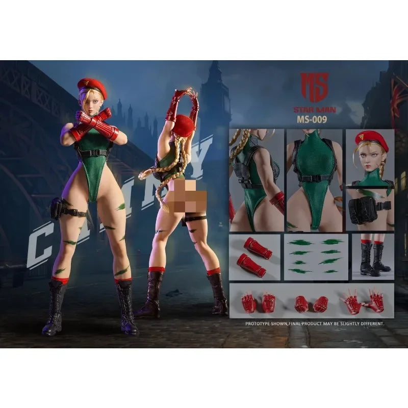 In Stock STAR MAN 1/6 Female Agent Bee Street Fighter Jiami MS-009 Movable Soldier Doll Hand Model Gift Collection