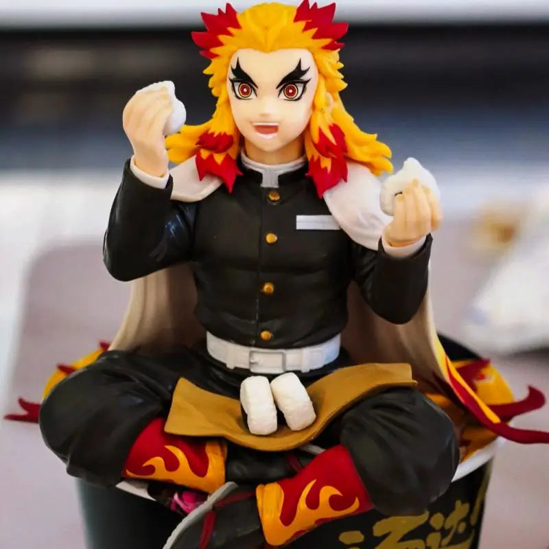 Brand New In Stock SEGA Demon Slayer: Kyojuro Rengoku Onigiri Noodle Stopper Figure Model Collectible Festival Ornaments Gifts