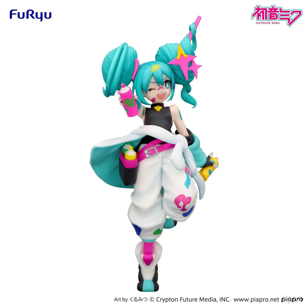 In Stock Original FuRyu V Miku Trio Try It Graffiti time Ver. Action Figure PVC Collectible Model Gift
