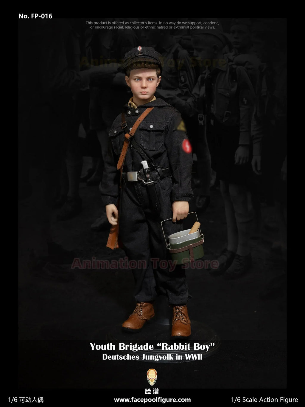 Facepoolfigure FP016 1/6 Rabbit Boy World War II German Children Corps Historical/Film Version Full Set 12in Action Figure