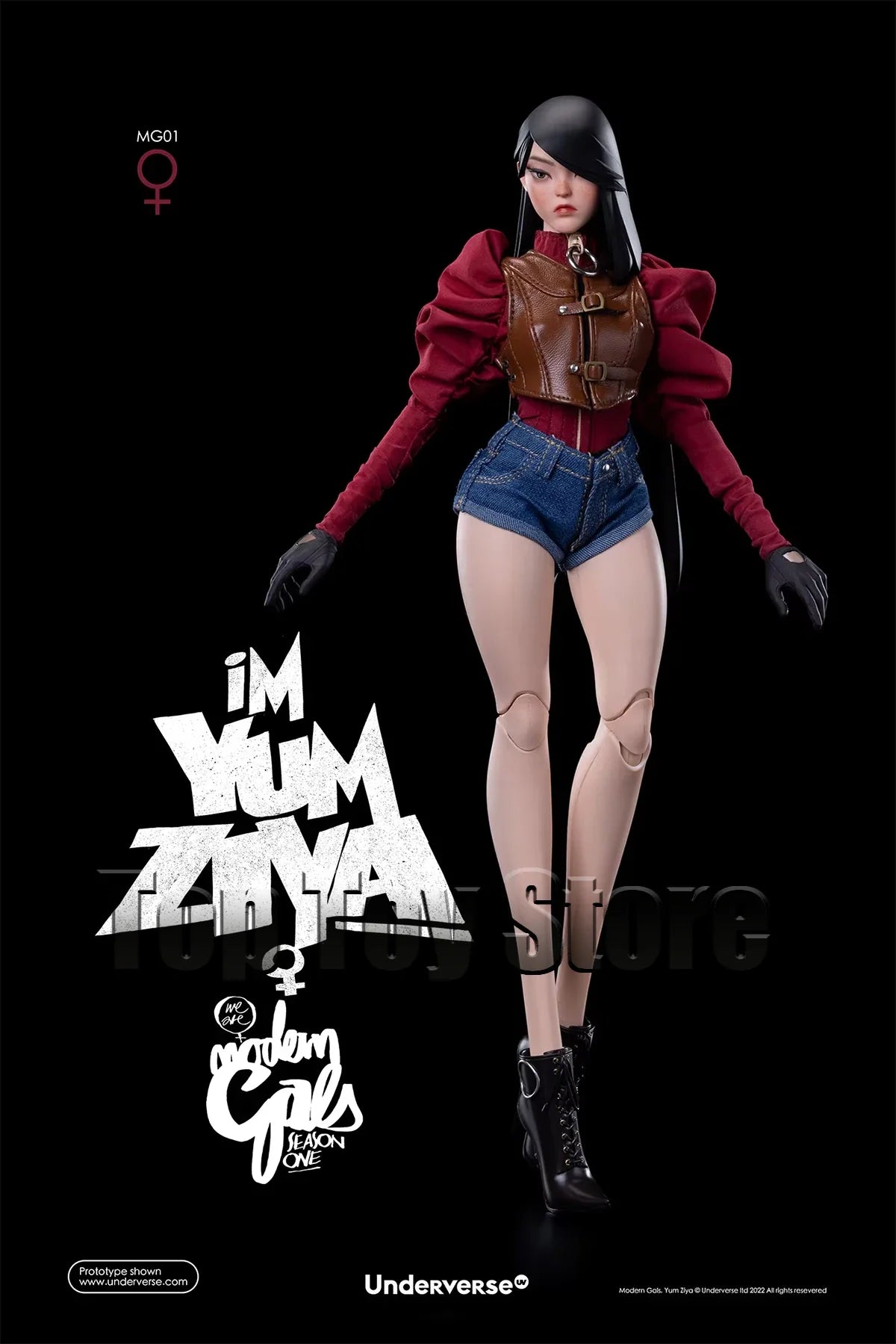 Underverse MODERN GALS Series YUM ZIYA 1/6 Collection Action Figure 30CM Full Set Collectible Model Toys Gift