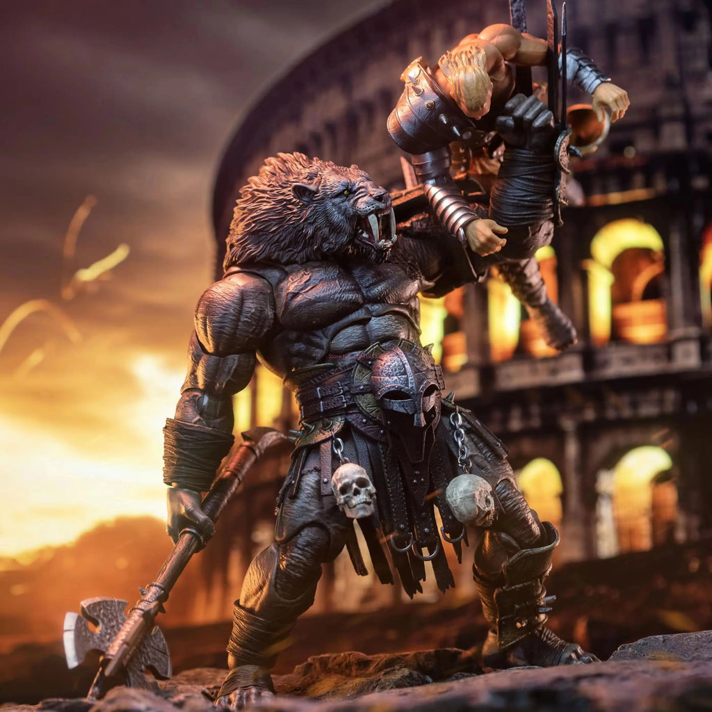 Original Xesray Gladiator Honor Battle Exhibition Limited Black Saber Toothed Tiger Action Figures Collection Model Gifts