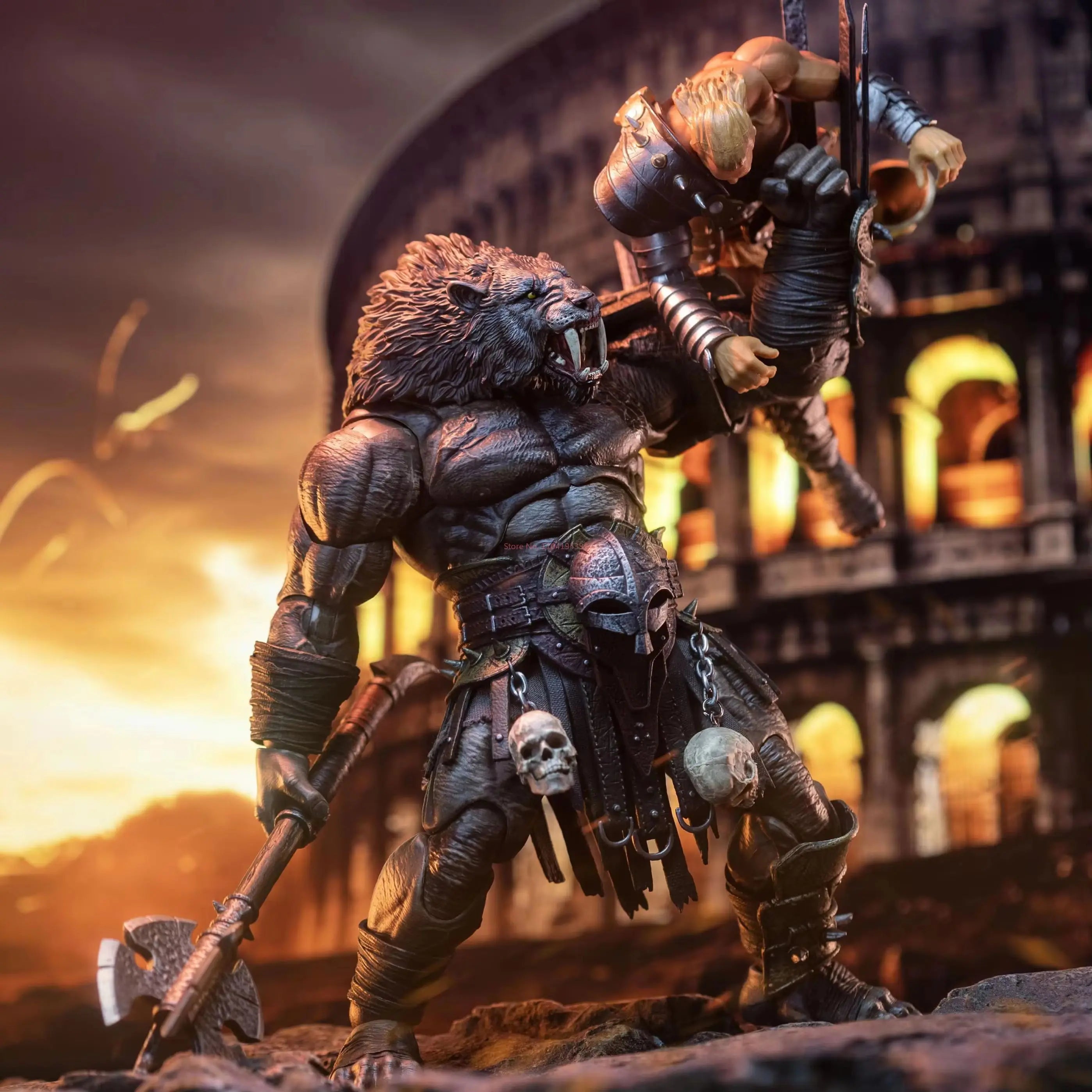 Original Xesray Gladiator Honor Battle Exhibition Limited Black Saber Toothed Tiger Action Figures Collection Model Gifts