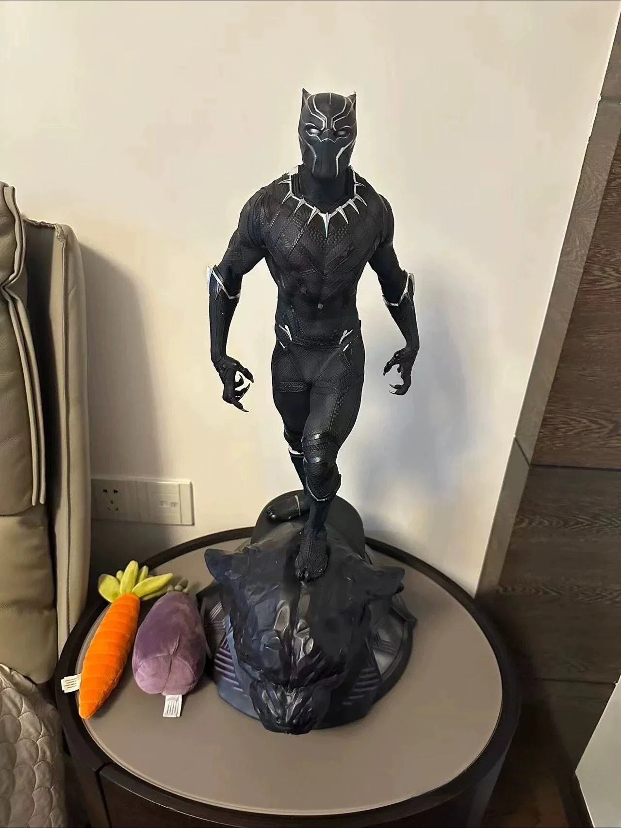 The Avengers 60cm Black Panther Figure Standing Posture Model Resin Material Anime Action Collect Desktop Ornaments Children Toy
