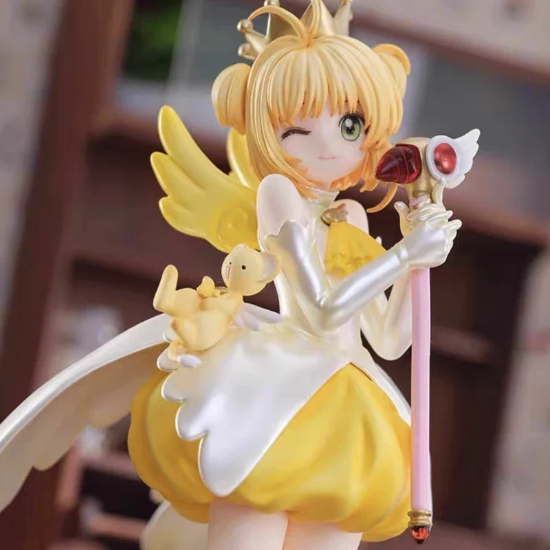 New 22cm Cardcaptor Sakura Kinomoto Sakura Figure Pvc Anime Models Statue Collection Toys Desk Decoration Kids Halloween Gifts