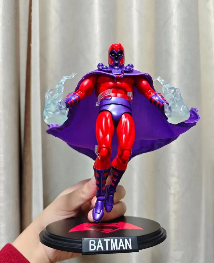 In Stock Mafex Anime Figures X-Men Magneto Figure Toy 3 Heads Action Figure Boys Collection Model Desk Decorat Ornament Gift Toy