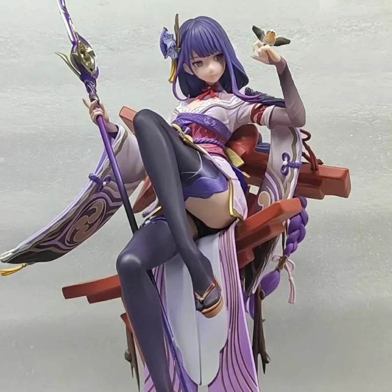 35cm Genshin Impact Figure Raiden Shogun Sexy Beautiful Girl Anime Collectible Model Desktop Decorations Beautiful Girl Kids Toy