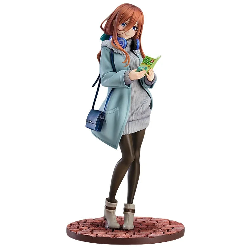 28cm The Quintessential Quintuplets Nakano Miku Appointment Anime Handmade Action Figures Desktop Case Decoration Ornament Gift