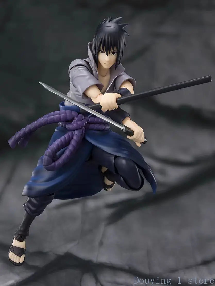 In Stock BANDAI Naruto Shf S.H.Figurats Uchiha Sasuke 2.0 Exclusive Animation Model Action Figure Toy Collection