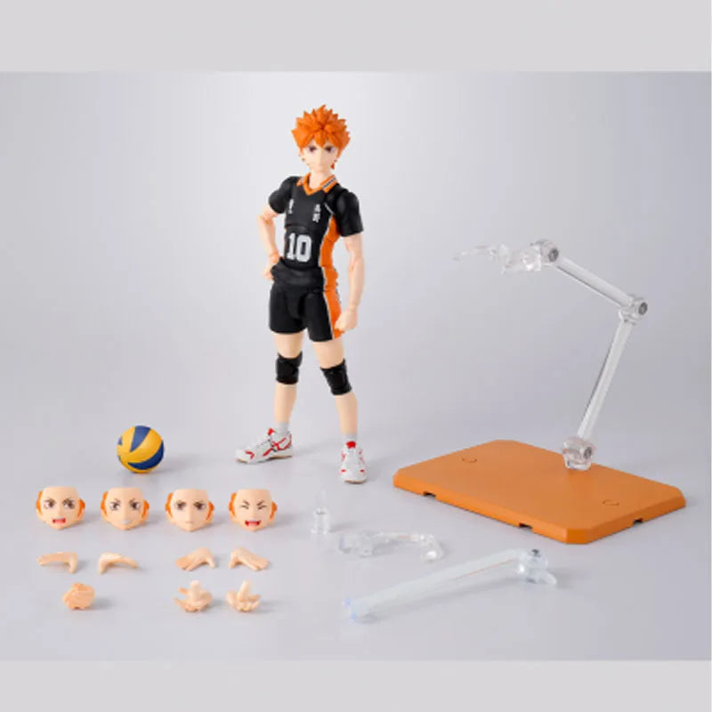 In Stock Genuine Bandai Haikyuu Model Kit SHF Shoyo Hinata Karasuno Anime Action Figure Collection Finished Model Boys Toys Gift