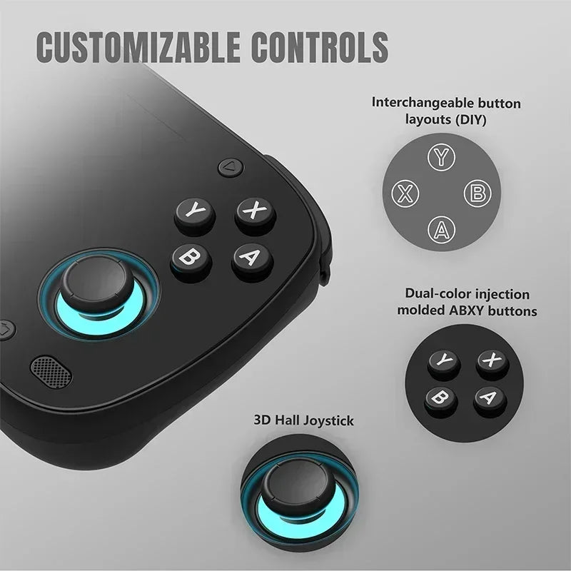 Retroid Pocket Mini Handheld Game Console 3.7'' AMOLED Screen Android10 Video Output Joystick RGB Lighting Effect Active Cooling