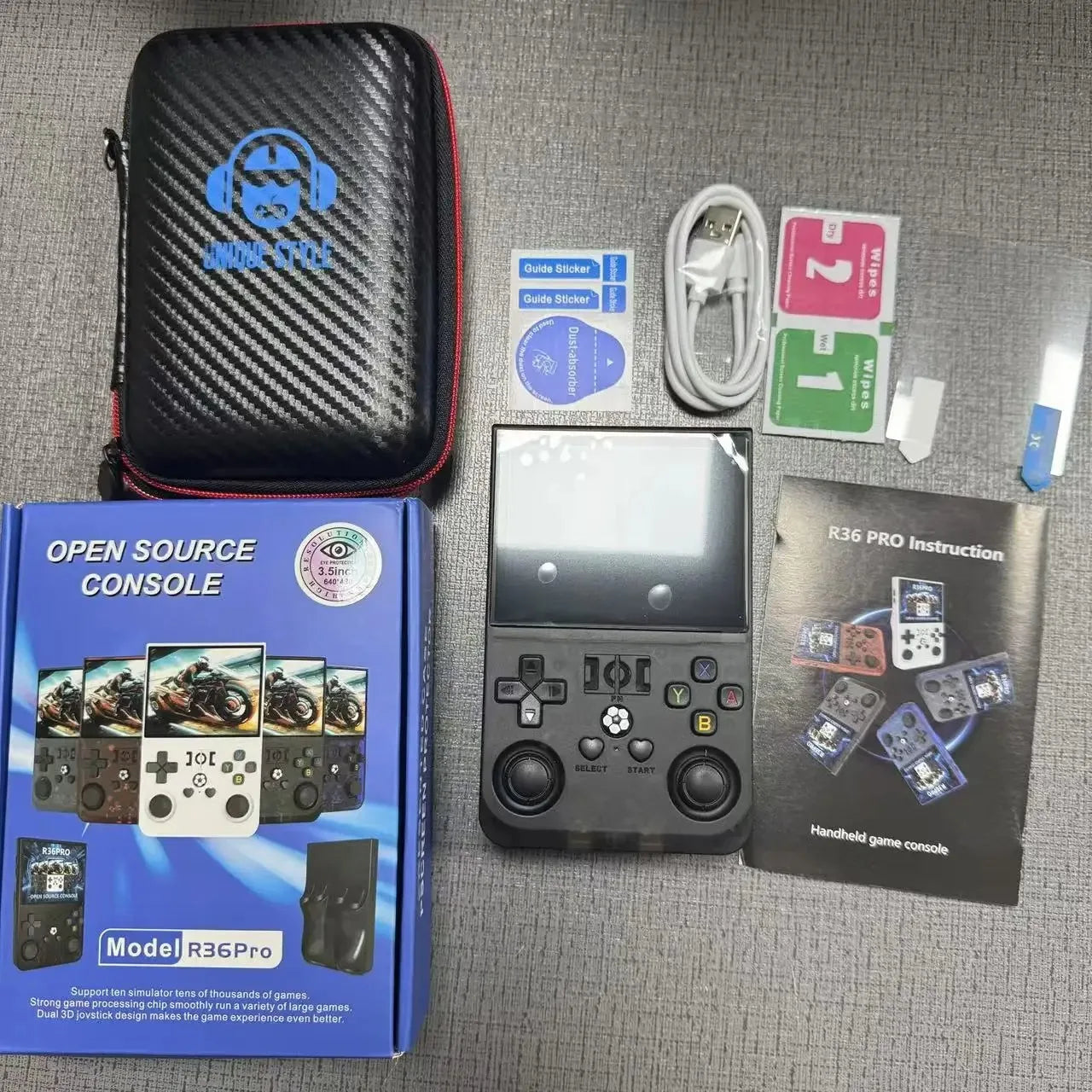 Open Source R36MAX Retro Handheld Video Game Console RK3326 Chip 64/128G Portable Pocket Game Player 4‘’HD Screen R36 PRO R36S