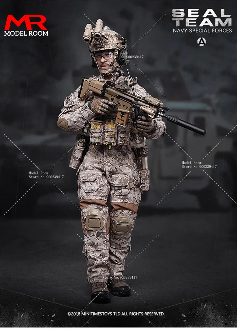 MINITIMES M012 1/6 US SEAL Team Navy Special Forces Soldier Action Figure 12'' Male Figure Model Full Set Collectible Toy