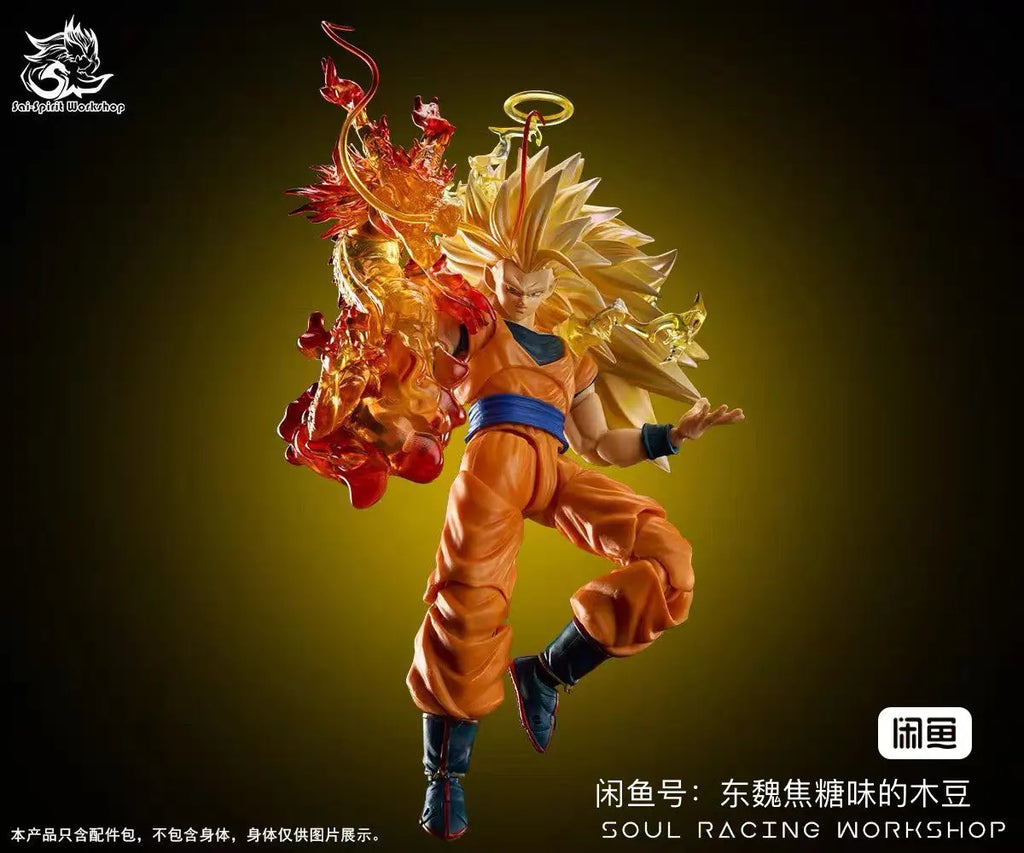 New Ssw Studio Dragon Ball Shf Figure Ssj 3 Super Saiyan Son Goku Head Sculpture Special Effect Figure Collection Model Toys