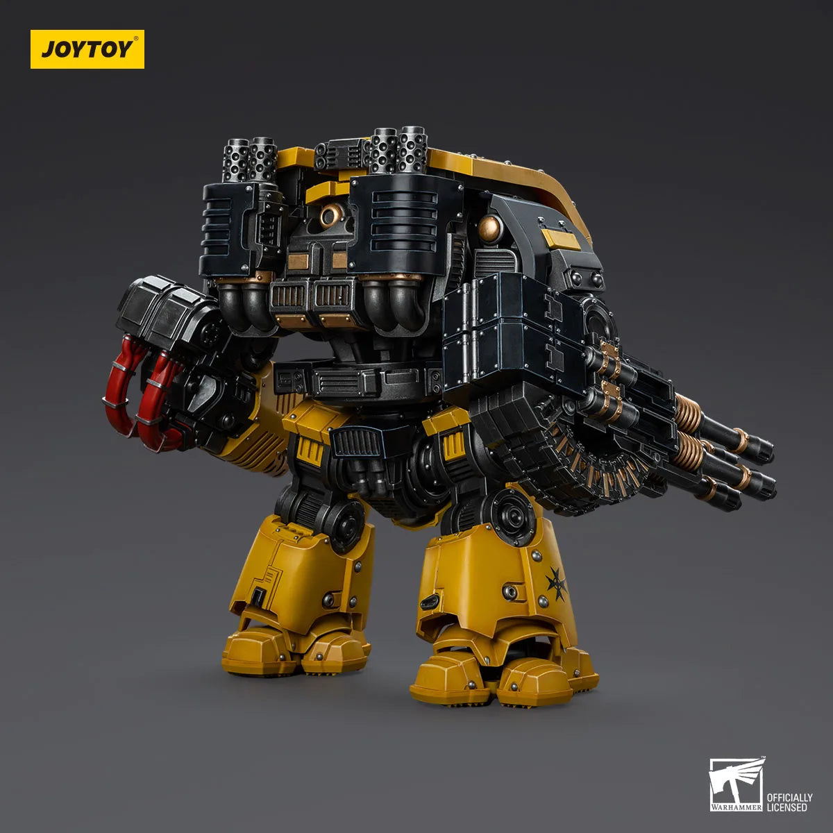 JOYTOY 1/18 lmperial Fists Leviathan Dreadnought with Cyclonic Melta Lance and Storm Cannon Mecha Anime Model Action Figures Toy