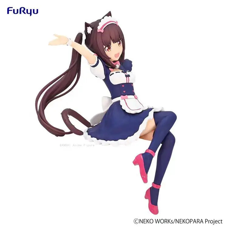 In Stock Original Anime Figures Nekopara Noodle Stopper Figure Vanilla PVC Figure Model Collection Birthday Gift 14cm Ornaments