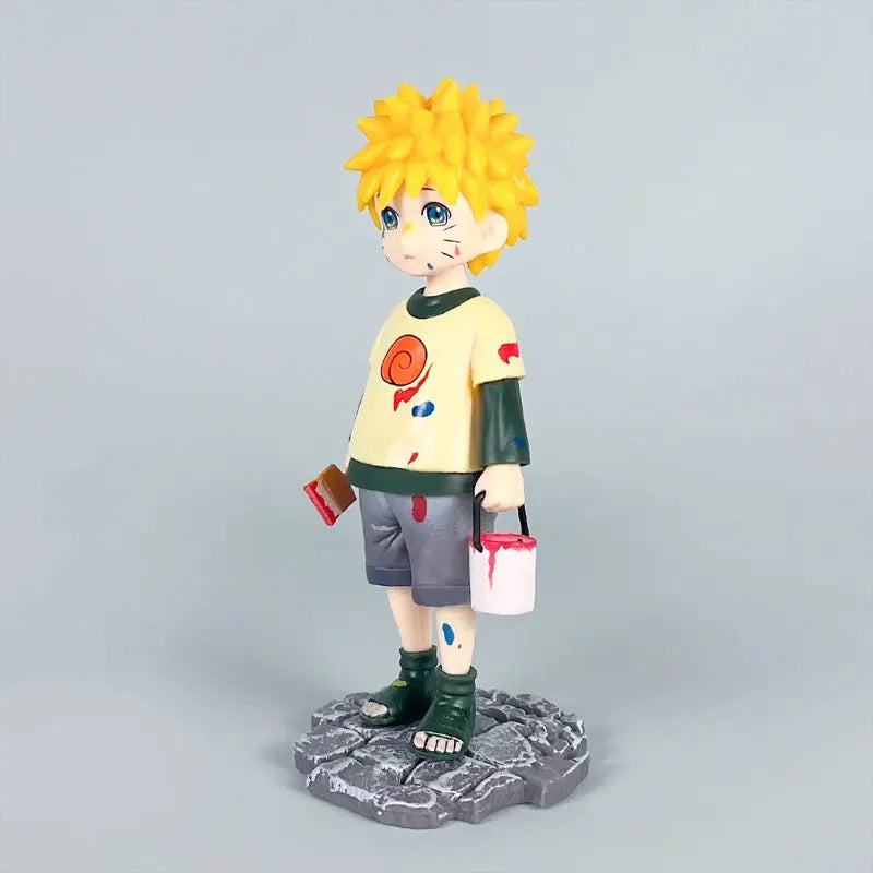 Anime Figurine Naruto Q version Uchiha Sasuke Action Doll Kawaii Childhood Uzumaki PVC Model Statue Anime Collection Toys Gifts