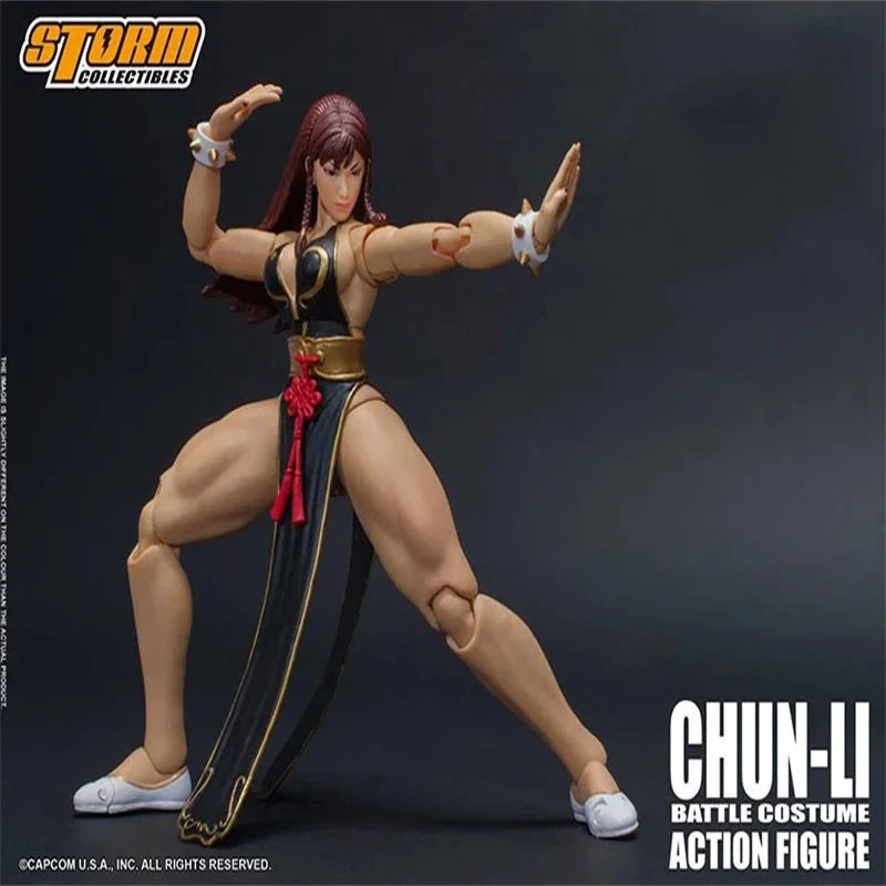 Storm Toys 1/12 Female Soldier CHUN-LI Black Cheongsam 6'' Action Figure Model Toy In Stock For Fans Collection