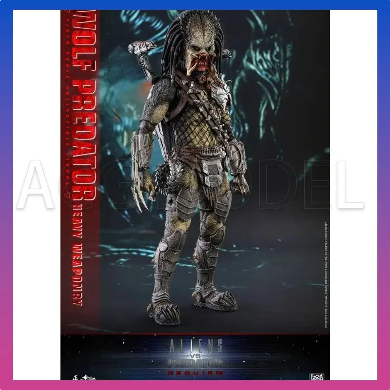 Original Hot Toys Wolf Predator Action Figure 1/6 Aliens vs Predator - Requiem Predator Figurine HT MMS443 Customized Toy