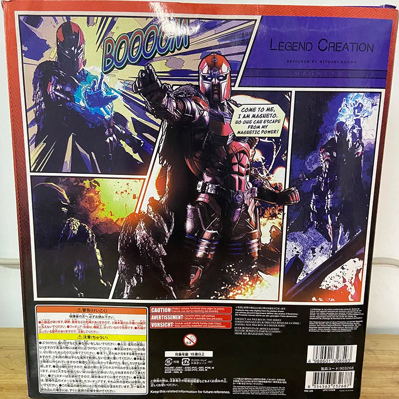 Play Arts Anime Magneto Action Figure X-men Max Eisenhardt Figure Collection Model Toy Dolls Birthday Christmas Gift 27cm