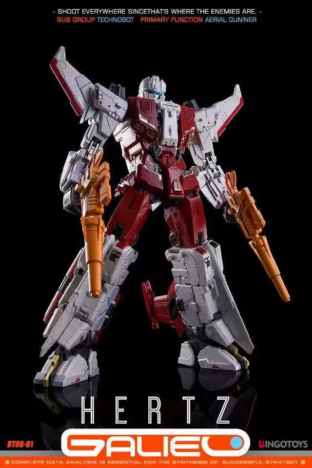 Transformation Toys BINGOTOY BT08 BT-08 HERTZ Computing King Member Steel Whip Cyberpunk Style Fighter Action Figures Model