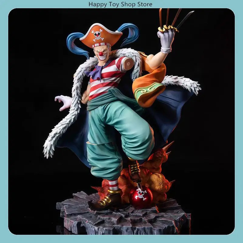24cm One Piece Buggy The Man of the Grand Line Four Emperor Model Statue Anime Figure