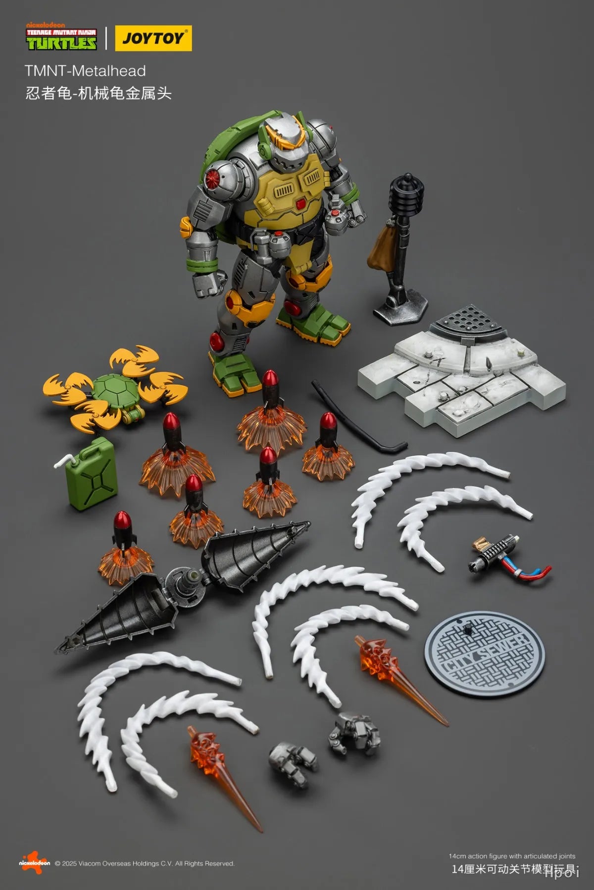 【SF】JOYTOY TMNT 1/18 Action Figure TMNT-Metalhead Model Toys Gifts Collection Ornaments